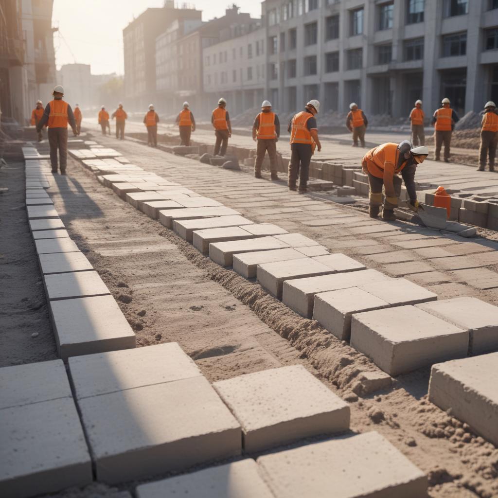 Производство тротуарной плитки и бордюров